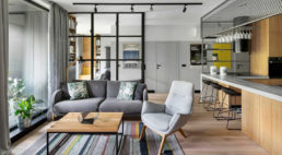 połączenie betonu, zieleni i nowoczesnego designu w domu w pobliżu warszawy