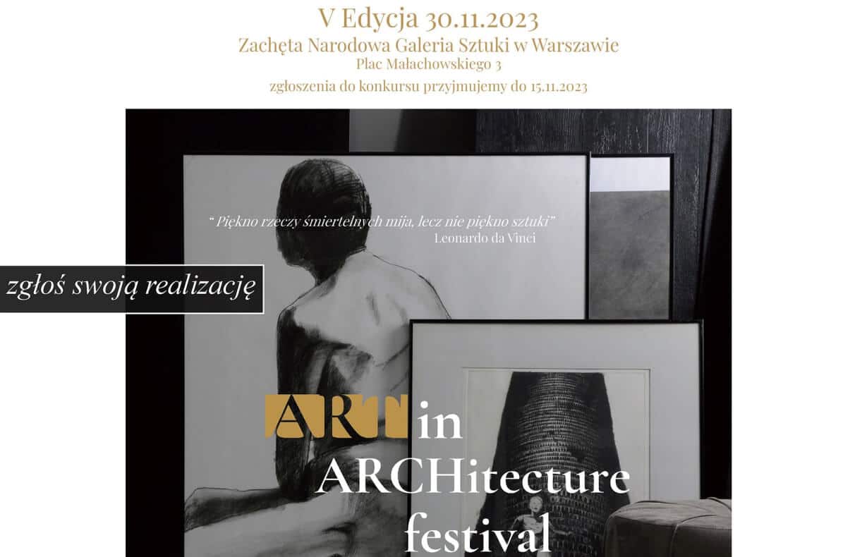 ART in Architecture festival – przedłużono termin nadsyłania prac konkursowych