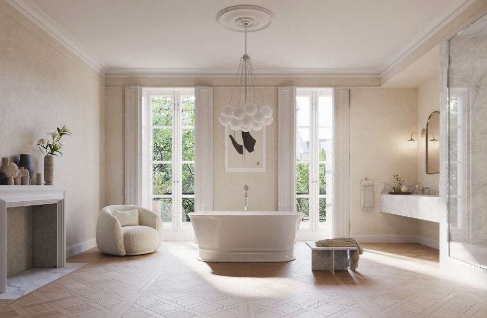 Łazienka w stylu french modern.
