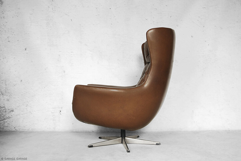 brązowy fotel vintage